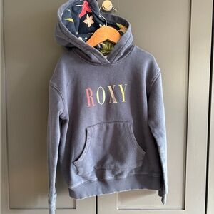Roxy Kids' Navy Hoodie with Colorful Logo